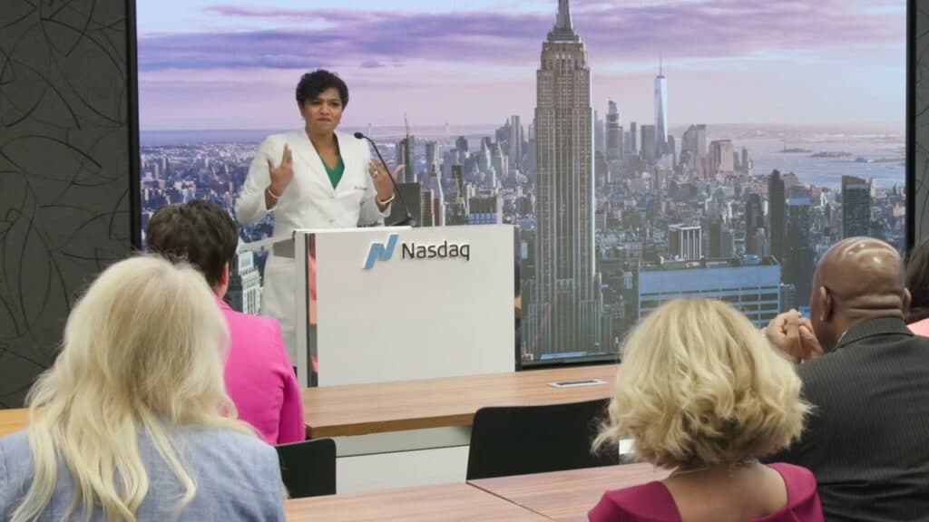Dr Le Santha Naidoo speaks at NASDAQ