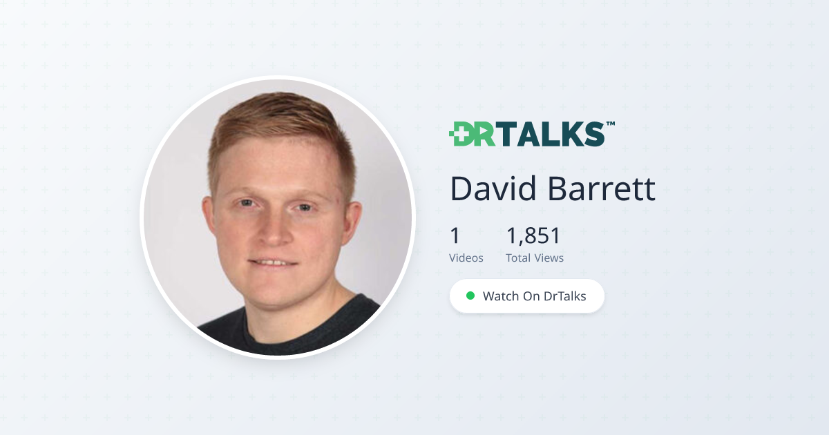 David Barrett - Consumer products | DrTalks