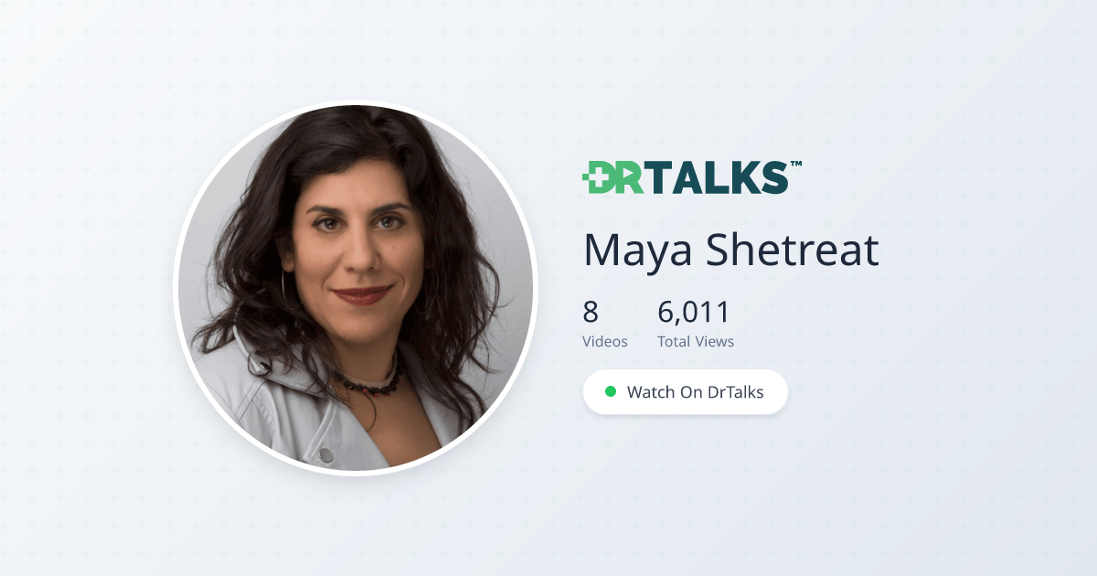 Maya Shetreat, MD - Ethnobotany | DrTalks
