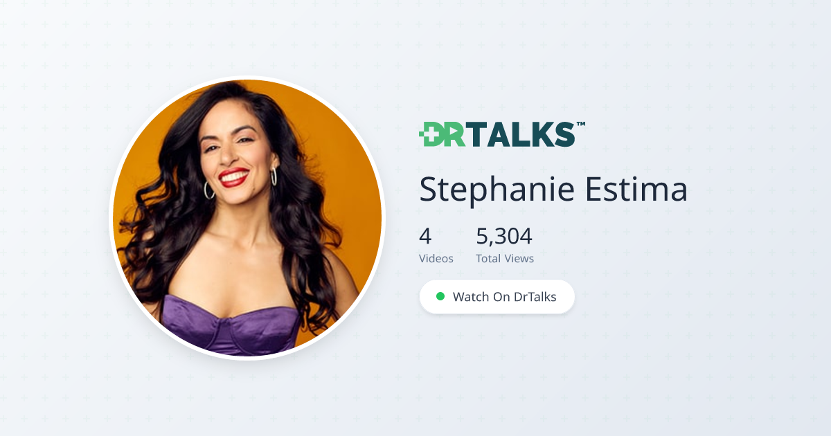 Stephanie Estima - Exercise Physiology | DrTalks