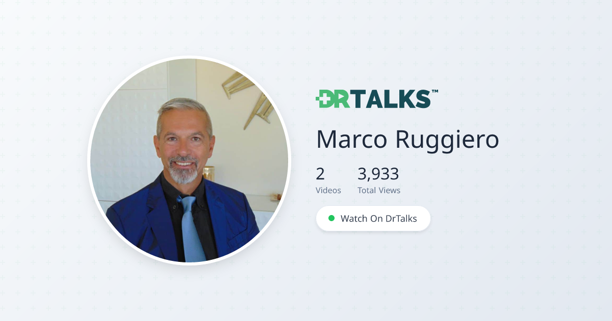 Marco Ruggiero, MD - Cancer Research | DrTalks