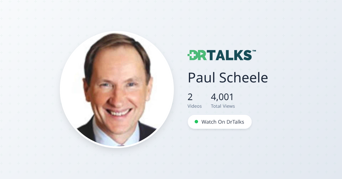 Paul Scheele, PhD - Accelerated learning | DrTalks