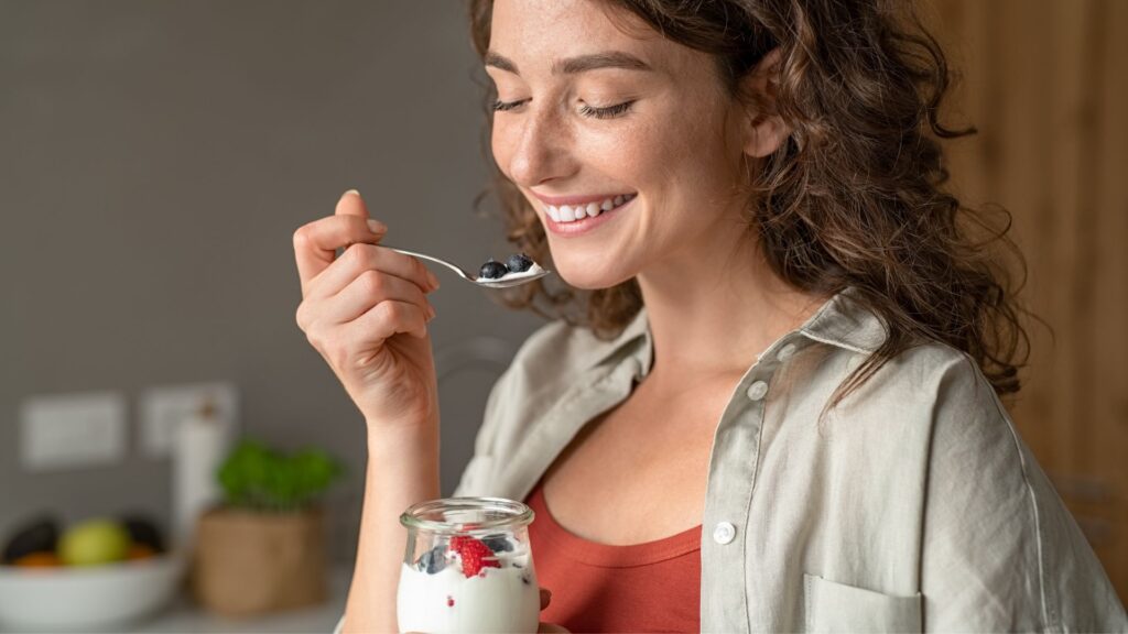 One of the top 10 Foods for Optimal Gut Health is greek yogurt