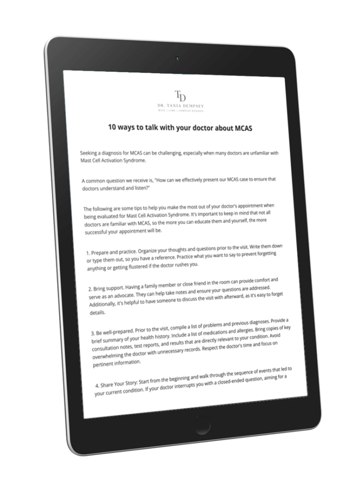 10 Ways To Present Your MCAS Case to Doctors to Get Them to Listen